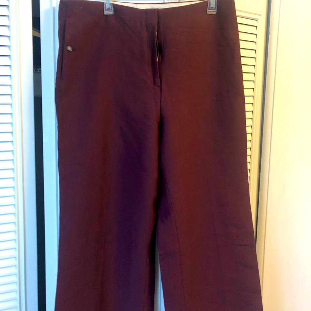 Beautiful wide leg burgundy slacks